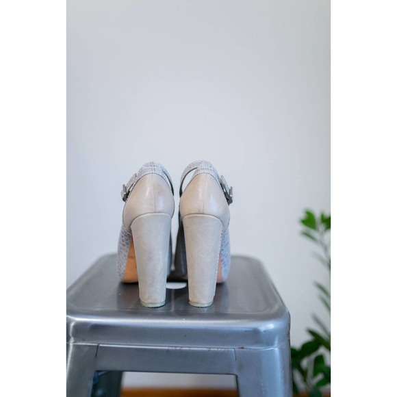 BCBGMAXAZRIA MA-Reagan Platform Heels Sz 7b Leather W/Animal Print EUC - Picture 6 of 9